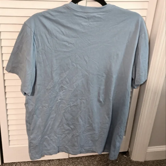 J.Crew Washed Cotton Tee Shirt Men’s Medium Blue Lagoon - Picture 2 of 5